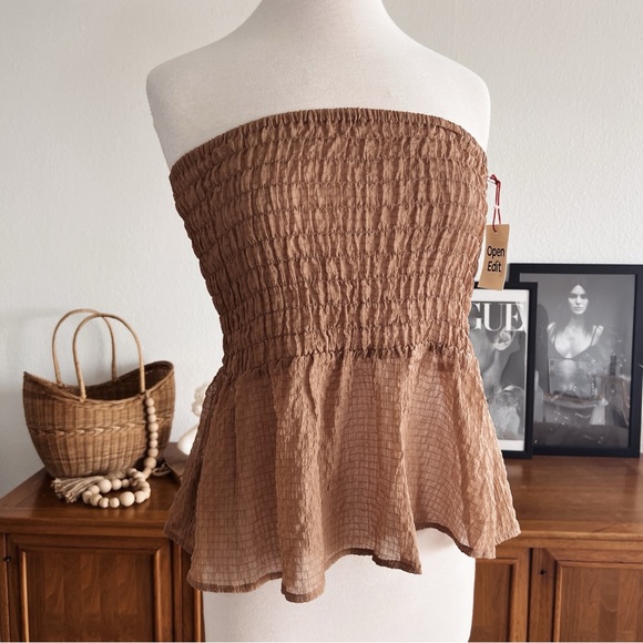 TAN STRAPLESS STRETCHY TOP #0322 - Picture 3 of 7